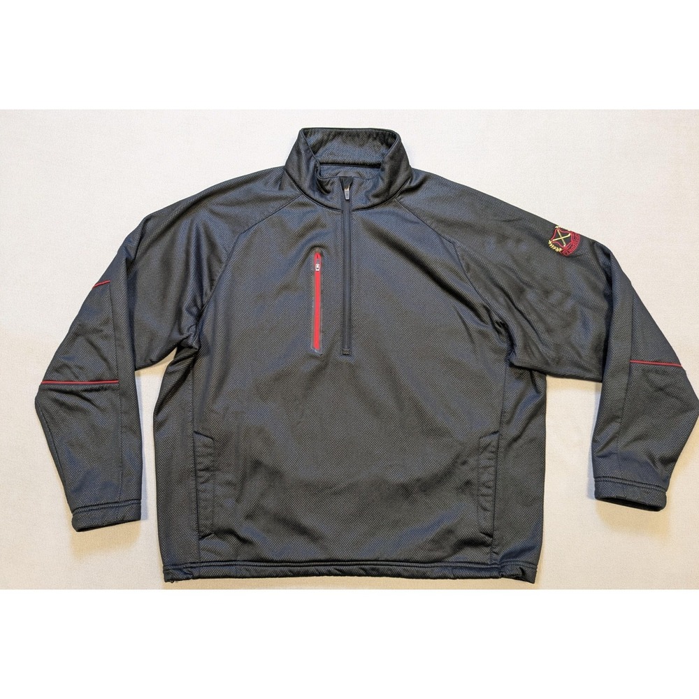 Zero Restriction Tour Series Jacket Mens Large Black Golf Windbreaker Pullover